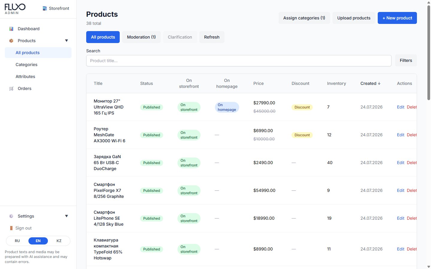 Content and orders in one place